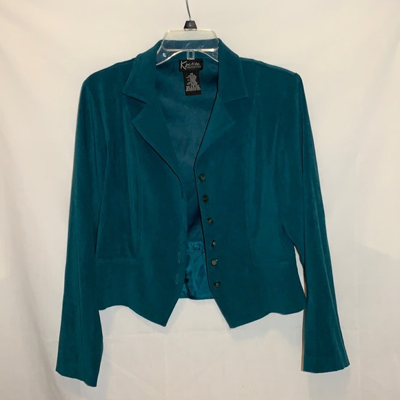 Vintage button up blazer jacket 14 P - Picture 2 of 9